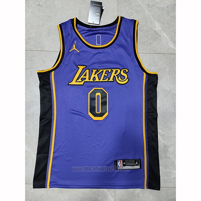 Camiseta Los Angeles Lakers Russell Westbrook #0 Statement 2022-23 Violeta